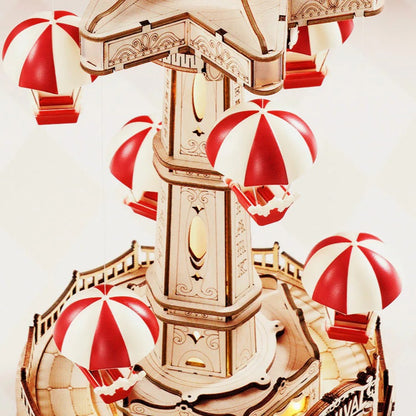 Boîte à Musique Parachute – Puzzle en Bois 3D