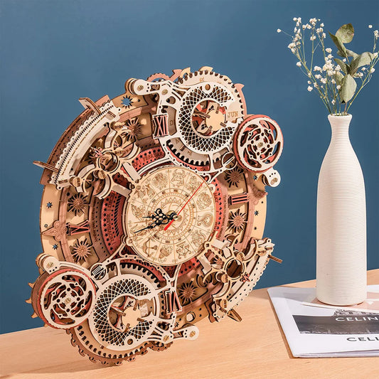 Zodiaque – Horloge en bois 3D