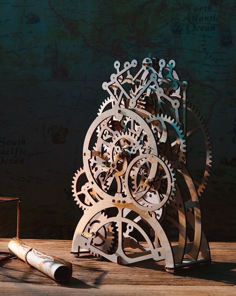 Créez votre eigen horloge puzzle 3D en bois, bricolage, cadeau, horloge de  cheminée