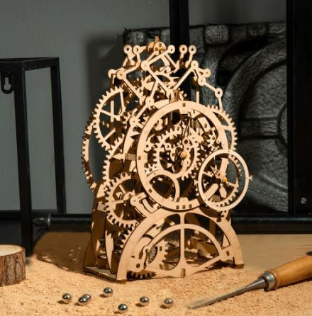 Puzzle 3D bois, Horloge à Pendule