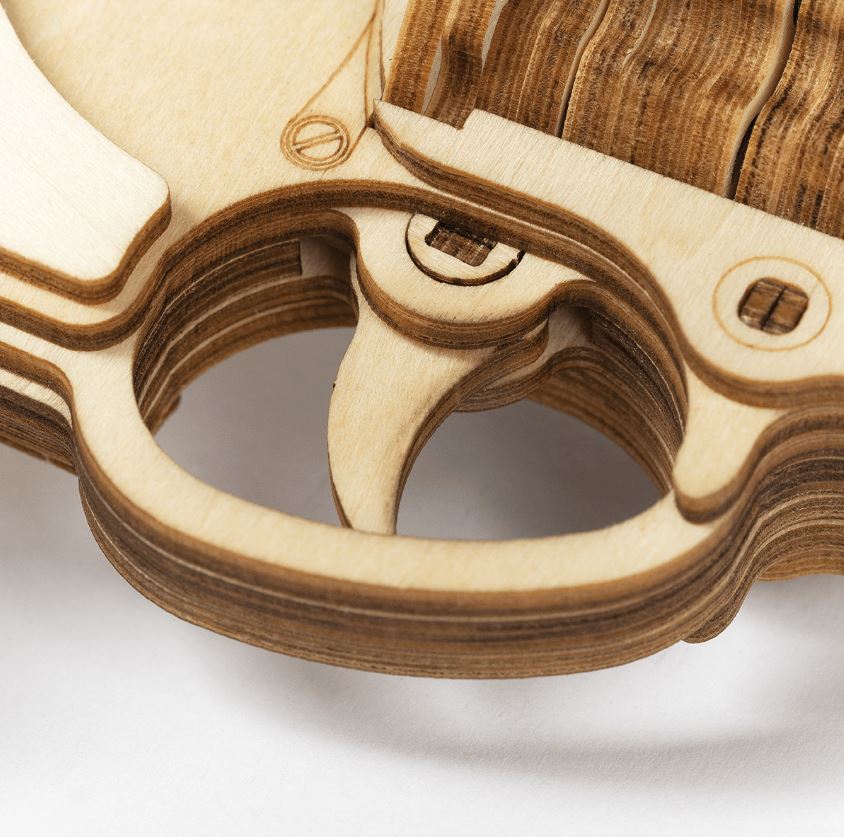 Fusil en bois à élastique- Maquette en bois 3D - MECAPUZZLE
