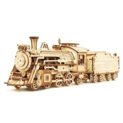 Puzzle Locomotive V-Express – 3D Mécanique en bois miniature-min