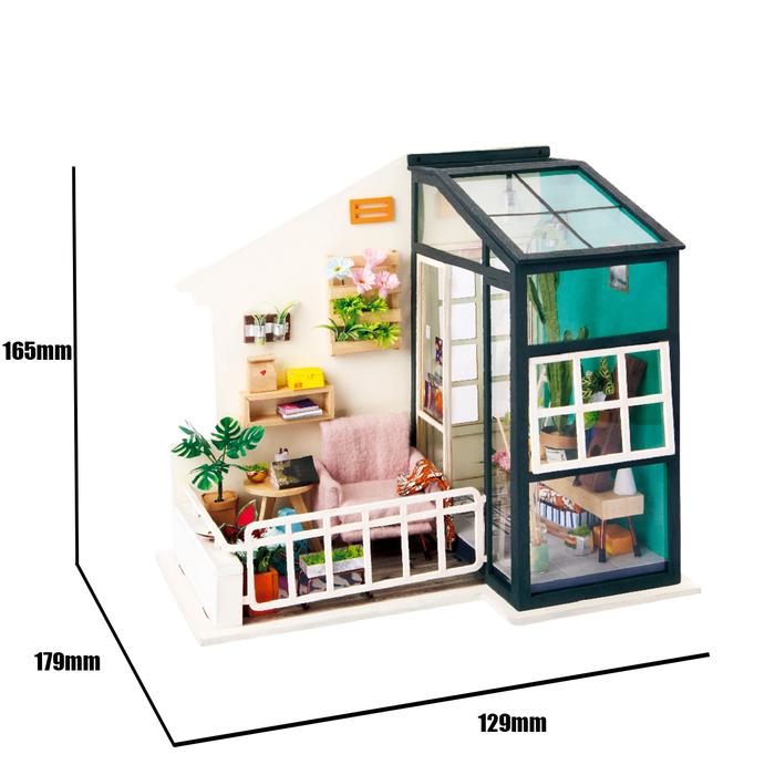 Imagine 3D À faire soi-même Maison Modélisme Kit Miniature DEL lumière maison de poupées construire 