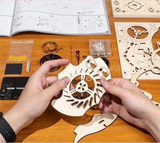 Rowood Puzzle 3D Bois Chouette Horloge Maquette en Bois a