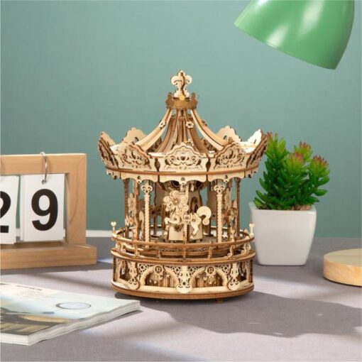 Carrousel Puzzle musical en bois 3D 6 MECAPUZZLE