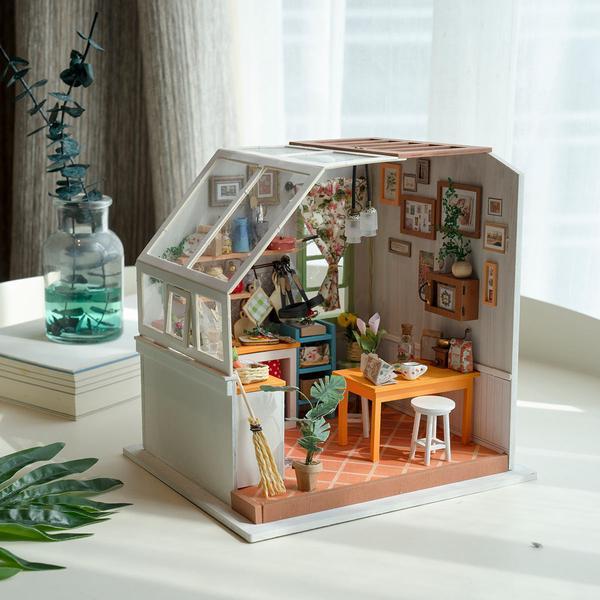 Kit de maison miniature de maison de poupée bricolage Kit de petite maison  Kit de maison