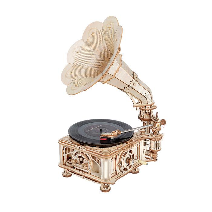 Gramophone - Maquette réaliste en bois 3D - MECAPUZZLE