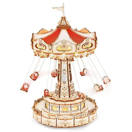 Le Swing Ride Maquette Balancoire volante en bois 3D 2 MECAPUZZLE