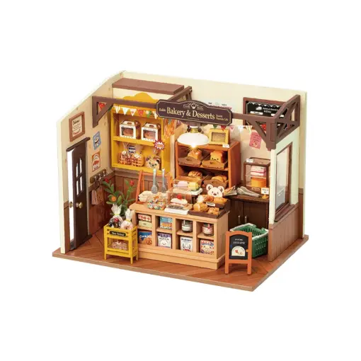 Boulangerie du village Miniature en bois 3D 1 MECAPUZZLE